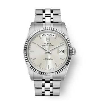 Buy Tudor Prince Date + Day Replica Watch 36 mm steel case White gold bezel m76214 0010