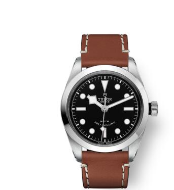 Tudor BLACK BAY 36 Watch Replica 36 mm steel case Brown leather strap m79500 0009