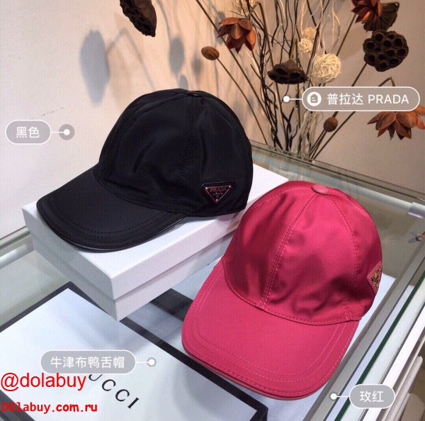 Prada Leather Adjustment band hat nail