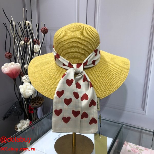 Replica Burberry Woven Straw Top Quality Yellow Hat