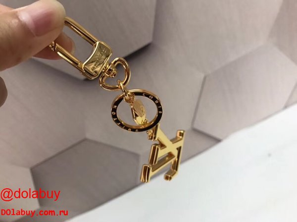 Fake LV Wholesale Facettes Bag Charm & Key Holder M65216 Gold
