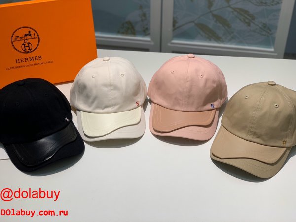 Hermes High Quality Canvas fabric Peaked cap