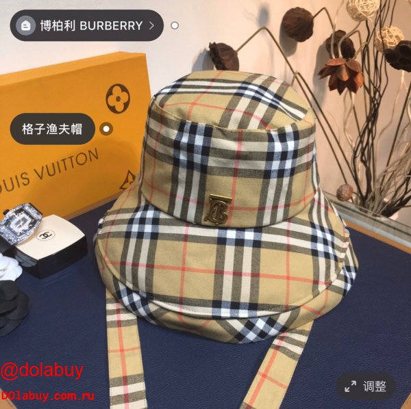 Best Burberry Plaid fisherman bucket AAA+ hat