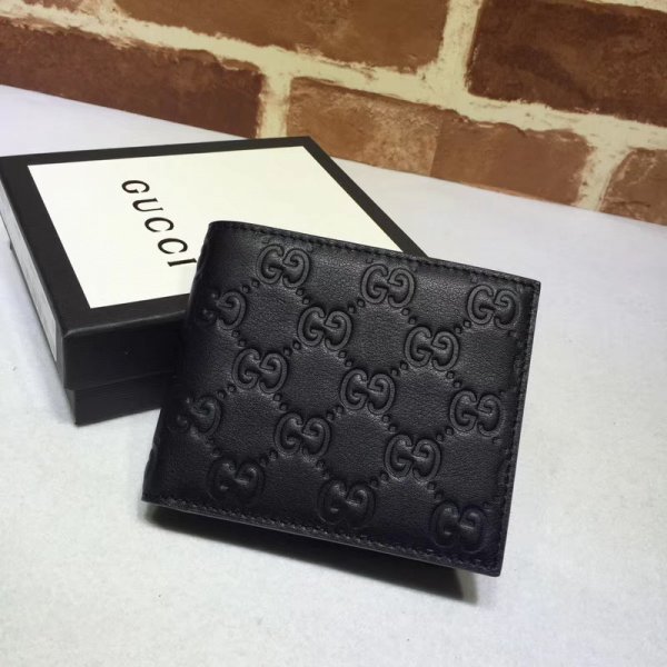 Top Quality Gucci Replica Black Gucci Signature 365466 Wallet Replica Handbags Gucci G Wallets