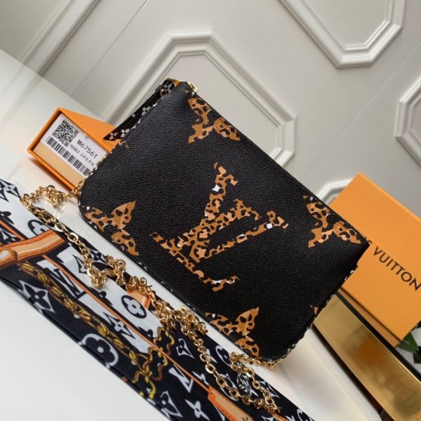 High Quality Louis Vuitton Double Zip Pochetten M67561 Black Replica Handbags Louis Vuitton Pochette