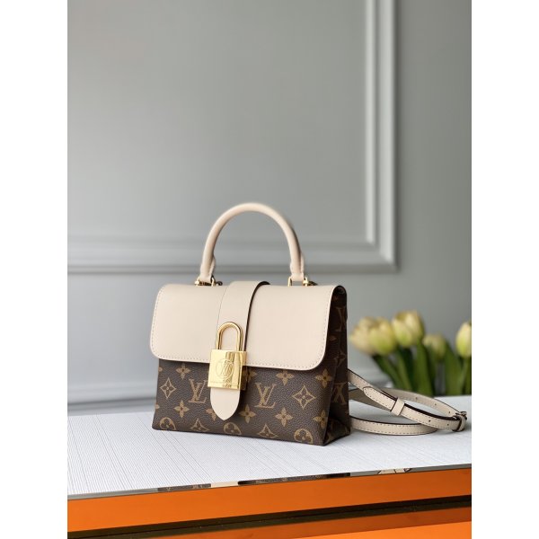 Louis Vuitton Shop MONOGRAM 2020 M44653 Locky BB Milky white Bag Replica Handbags Louis Vuitton Locky