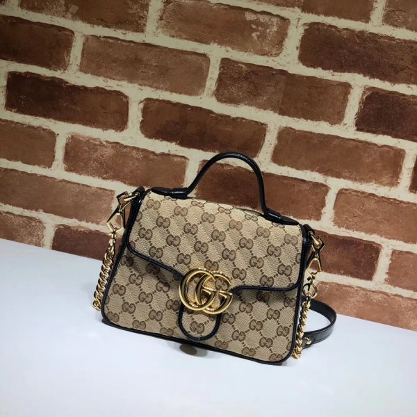 Designer Gucci Replica GG Marmont Mini Top Handle 583571 Bag Replica Handbags Gucci GG Marmont