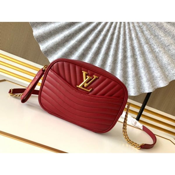 Fake Louis Vuitton New Wave Camera Bag Fashion LV New Wave Leather M53683 Red Replica Handbags Louis Vuitton BumbagWave