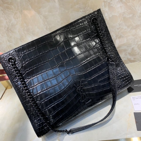 Replica YSL Saint Laurent Large Niki Shopping Bag Black Vintage Replica Handbags YSL Shoulder