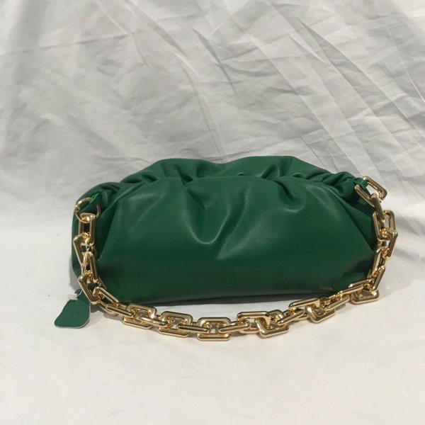 High Quality Bottega Veneta The Chain Pouch Cloud Green bag Replica Handbags Bottega Veneta
