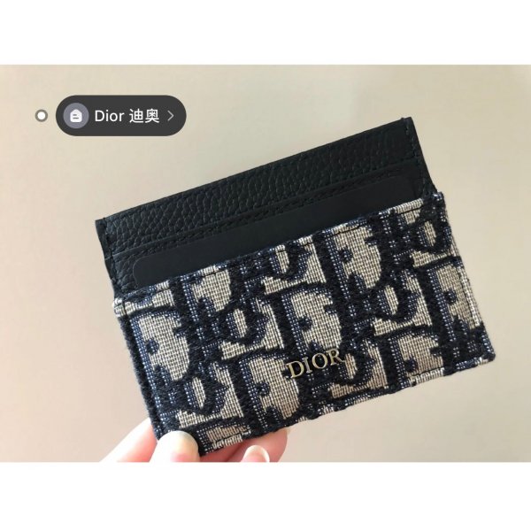 Replica Dior Oblique Jacquard Card Holder Replica Handbags Dior Wallet