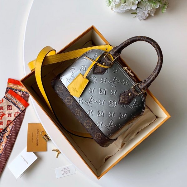 Louis Vuitton Fake Monogram Vernis Alma BB Bag M44389 Black Replica Handbags Louis Vuitton Alma