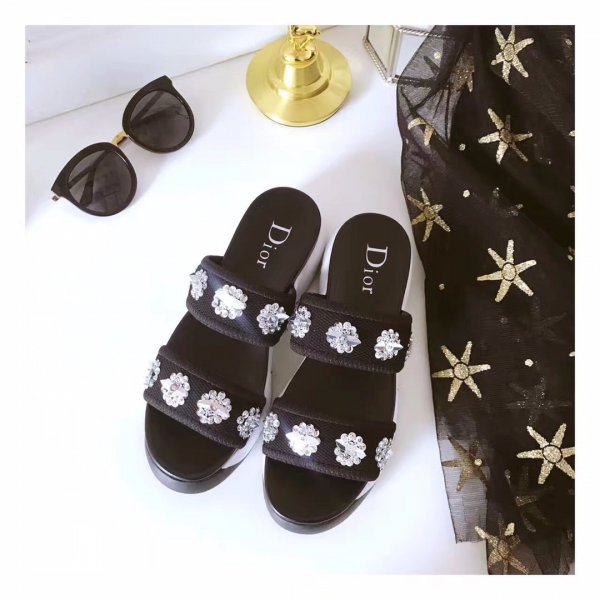 Best Dior Flat Slipper AAA+ 008 Replica Luxury Shoes Dior