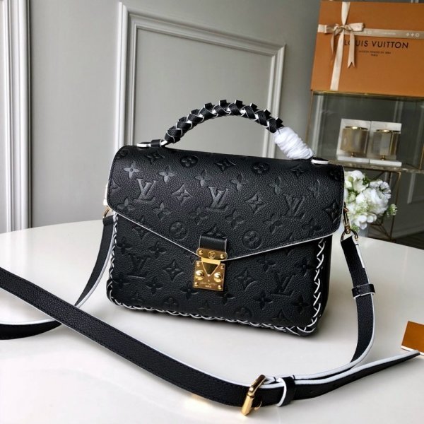 Fashion Louis Vuitton Pochette Metis Black M43941 Replica Handbags Louis Vuitton Pochette