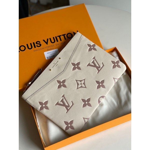 Louis Vuitton Daily Pouch Bicolor Monogram Empreinte Leather M80174 Bag Replica Handbags Louis Vuitton Pouch