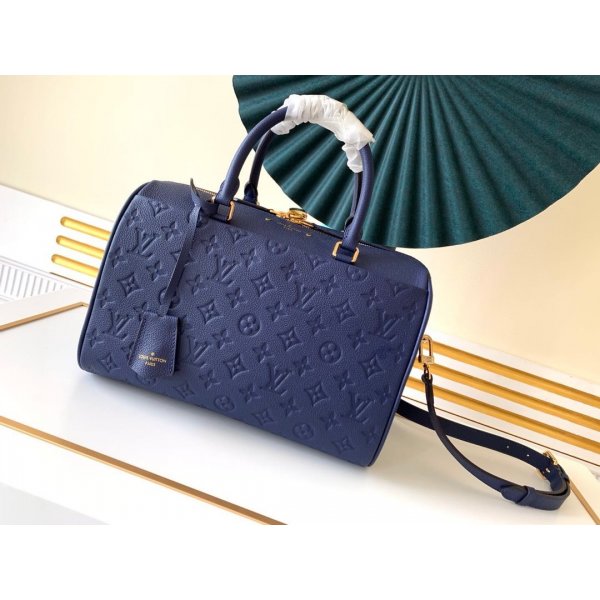 High Quality Louis Vuitton Fake Speedy Bandouliere Bag 25 30cm Monogram Blue Replica Handbags Louis Vuitton SpeedyTwist