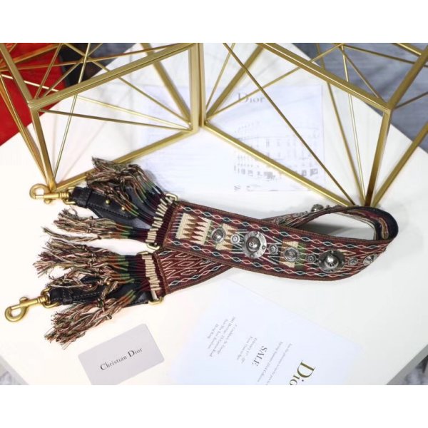 Replica Christian Dior Shoulder Canvas Studded Bohemian Inspired Straps Replica Handbags Dior Strap