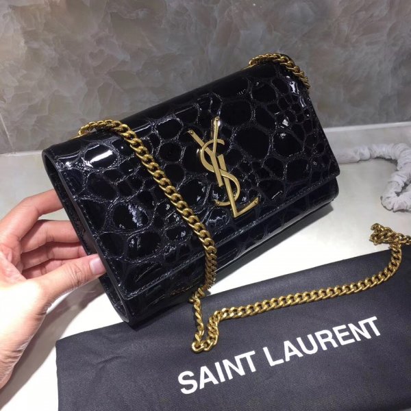 YSL Replicas Kate Small Bag With Tassel 474366 Black Replica Handbags YSL Shoulder