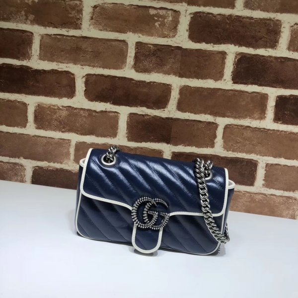 AAA+ Gucci USA Leather GG Marmont 446744 Matelasse Mini Bag Spring Replica Handbags Gucci GG Marmont