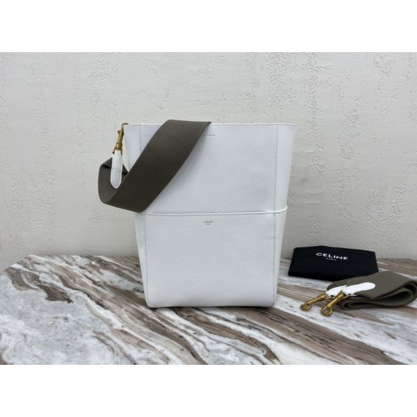 Top Quality Replica Seau Sangle Celine White Bags Replica Handbags Celine Sangle