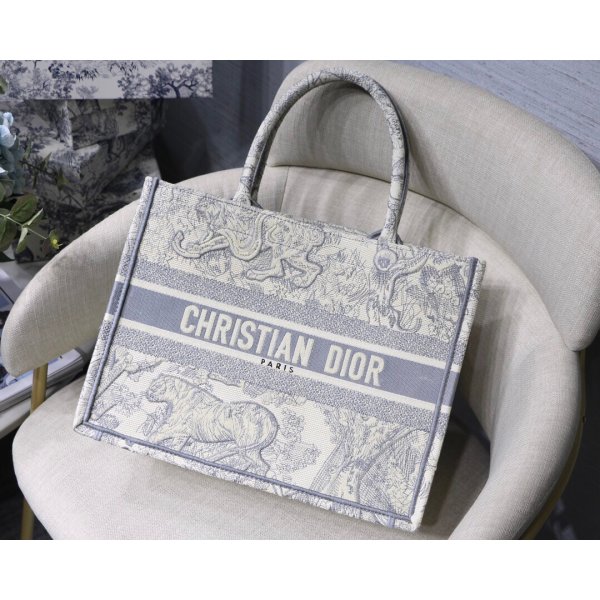 Luxury Christian Dior CD Book Tote Dark Blue Replica Bags Replica Handbags Dior Book