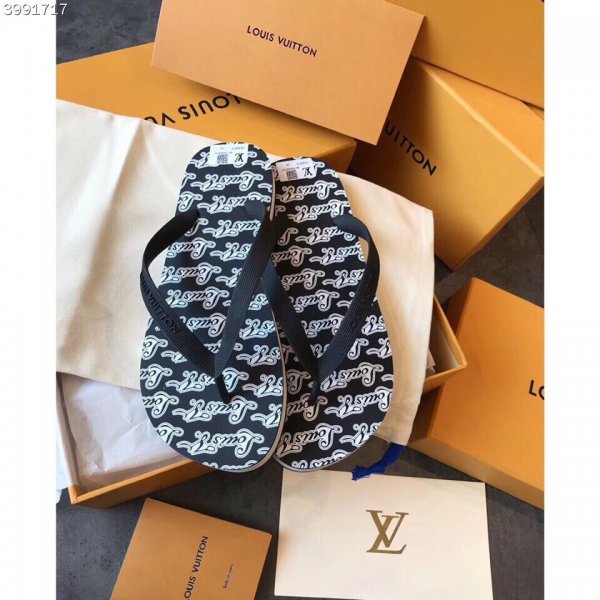 Louis Vuitton Beach Slippers 003 Replica Luxury Shoes LV