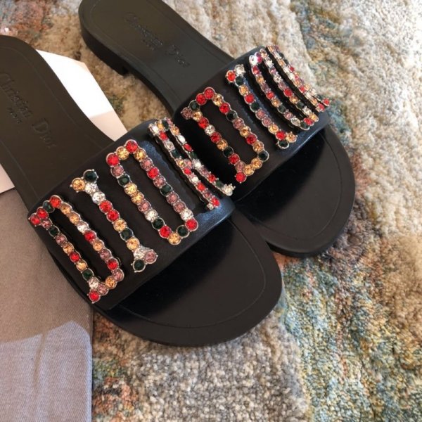 Best Dior Flat Slipper AAA+ 003 Replica Luxury Shoes Dior