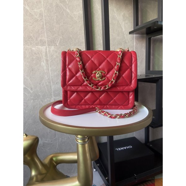 Buying CC Double Flap Red Bag Secondhand Just Got Replica Handbags Ch 