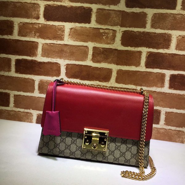 Top Quality Gucci Replicas Padlock small GG shoulder 409486 bag Replica Handbags Gucci Padlock