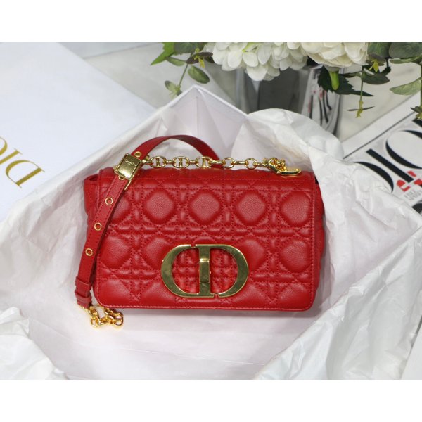 Knockoff Dior Caro High Quality Red Bag Replica Handbags Dior Caro