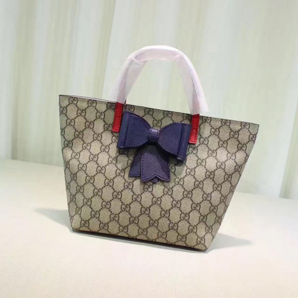 Gucci USA 457232 ChildrenS GG Supreme Canvas Bow Tote Bag Replica Handbags Gucci Tote