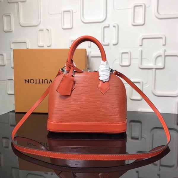 Louis Vuitton Epi Leather Alma BB Noir Cheap M40301 Orange Replica Handbags Louis Vuitton Alma