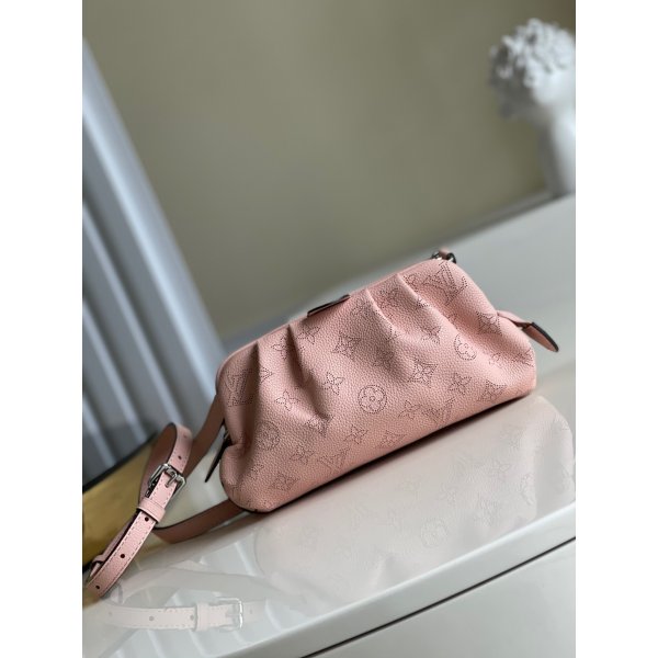 Louis Vuitton Replica M80092 Scala Mini Pouch Mahina Pink Replica Handbags Louis Vuitton Mahina