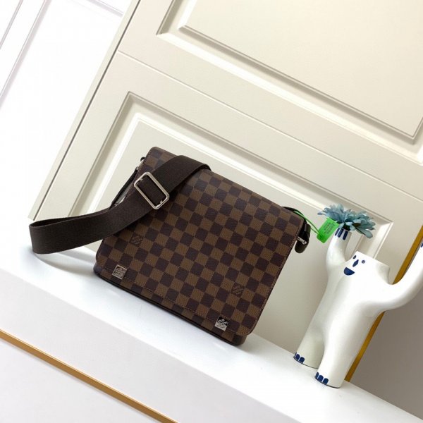 Louis Vuitton Replicas N41031 District PM Damier Ebene Canvas Replica Handbags Louis Vuitton Damier Canvas