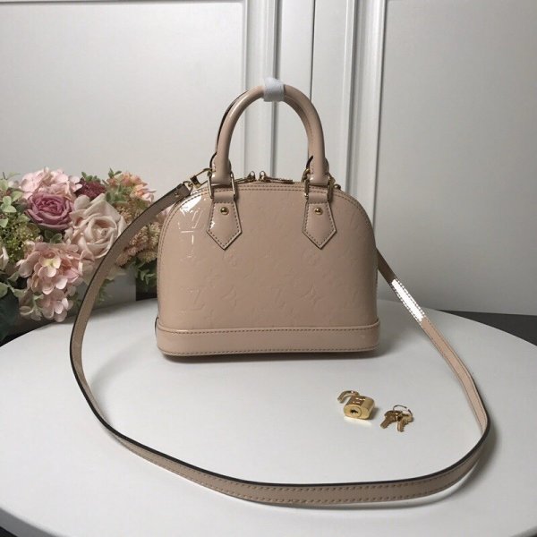 Louis Vuitton Replica Alma BB Epi Leather M91606 Brown Replica Handbags Louis Vuitton Alma