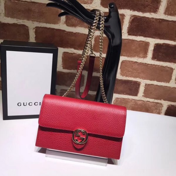 Cheap Gucci 510314 Leather Interlocking GG 510314 Crossbody Replica Handbags Gucci ClutchesSmall Purses