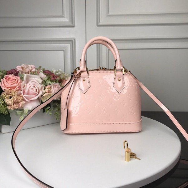 USA Louis Vuitton Alma BB Epi Leather M91606 Pink Replica Handbags Louis Vuitton Alma