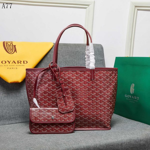 High Quality Goyard Classic Chevron St Louis PM Totes Winer Red Bags Replica Handbags Goyard Totes