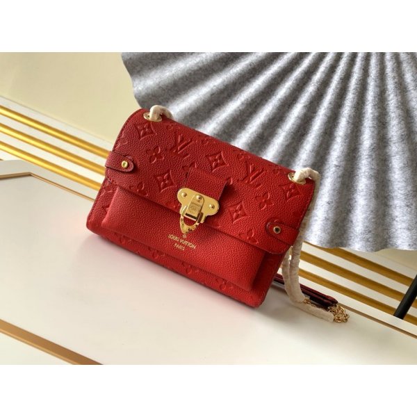 Louis Vuitton Fake Vavin BB M44553 Red Monogram Empreinte Leather Replica Handbags Louis Vuitton Monogram Empreinte