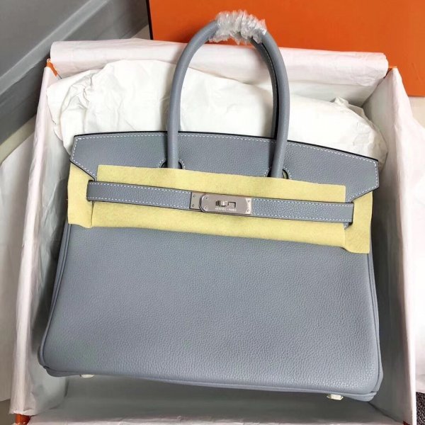 Hermes Birkin 35cm Togo leather Handbags Blue lin Replica Handbags Hermes Birkins 35CM Togo