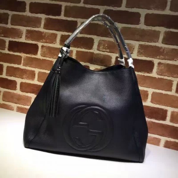 Cheap Gucci Replica Soho 282308 Leather Hobo Bag Replica Handbags Gucci Soho