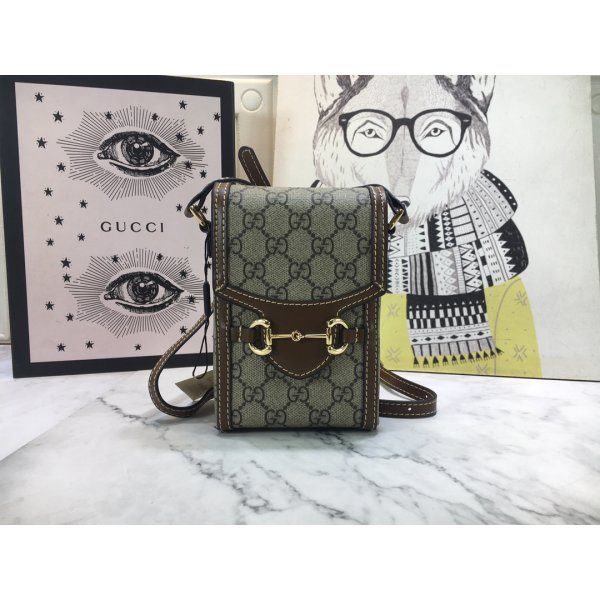 Replica Gucci Brown Gucci Horsebit 1955 mini 625615 bag Replica Handbags Gucci Horsebit