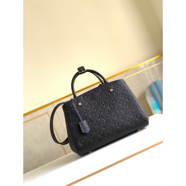 High Quality Louis Vuitton Montaigne MM Monogram Empreinte Leather M41048 Black Replica Handbags Louis Vuitton Monogram Empreinte