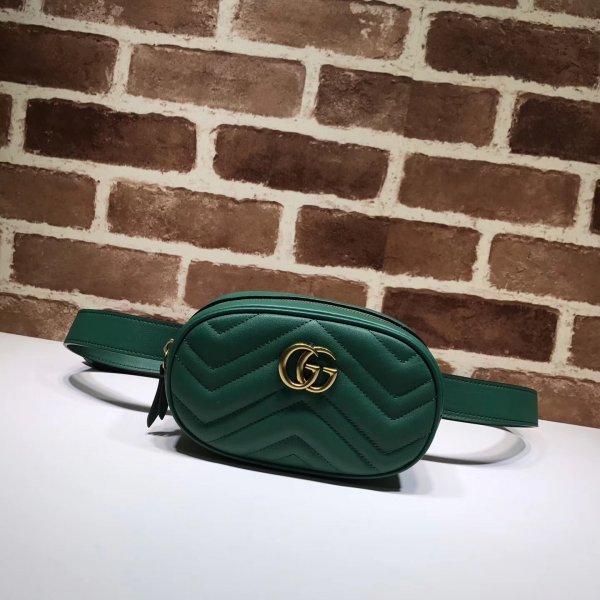 Best 476434 Gucci GG Marmont matelasse leather belt bag Replica Handbags Gucci GG Marmont
