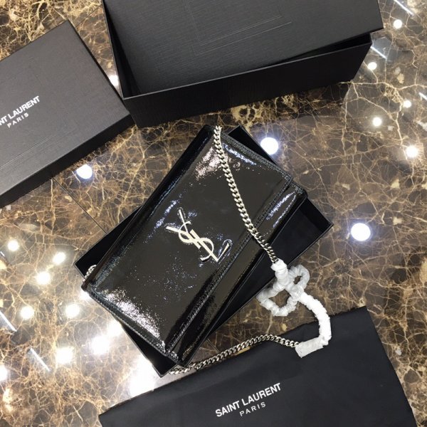AAA+ Ysl Replica Saint Laurent Shoulder 24CM Black Bags Replica Handbags YSL Shoulder