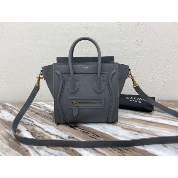 Celine Replica Luggage nano shopper handbag Shoulder Gray bag Replica Handbags Celine Luggage