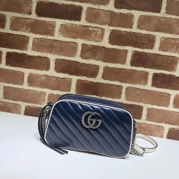 Top Quality Gucci 447632448065 GG Marmont matelasse shoulder bag Replica Handbags Gucci GG Marmont