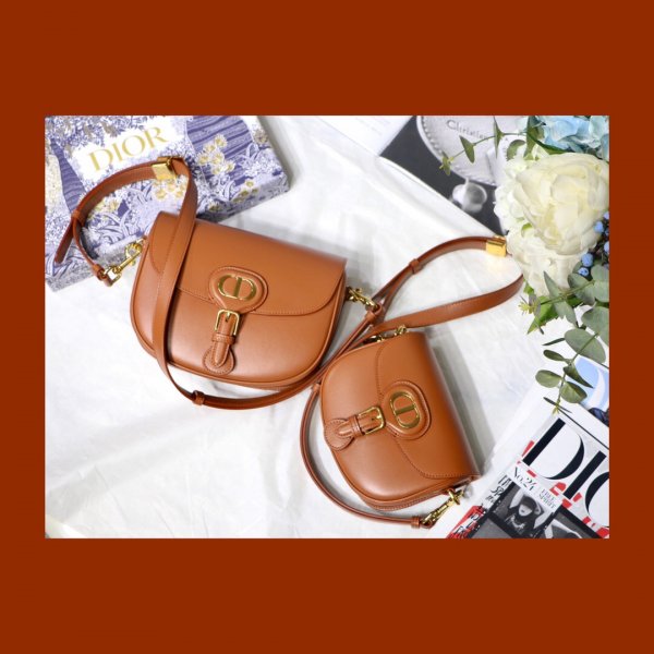 Replica Luxury Dior Bobby Bag Brown Box Calfskin Replica Handbags Dior Bobby