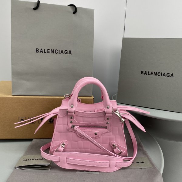 High Quality Balenciaga cuag pink crocodile bag Replica Handbags Balenciaga Cuag