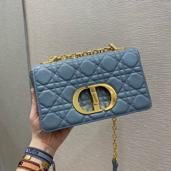 High Quality Dior Caro 20cm replica blue bags Replica Handbags Dior Caro